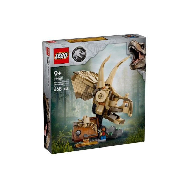 LEGO 76969 JURASSIC WORLD - Fossili di dinosauro: teschio di Triceratopo