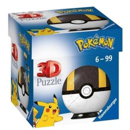 RAVENSBURGER Pokeball nera 3D Puzzleball 54 pezzi