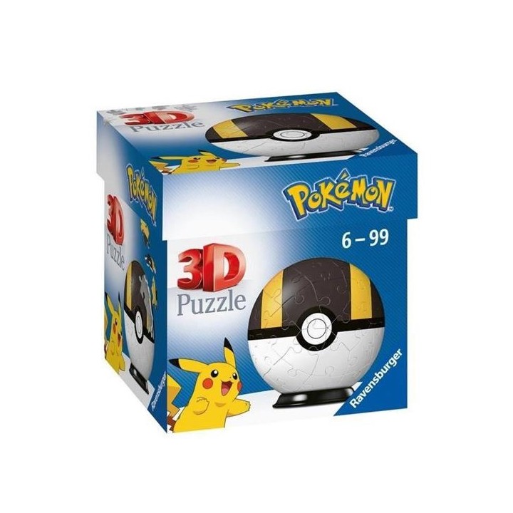 RAVENSBURGER Pokeball nera 3D Puzzleball 54 pezzi