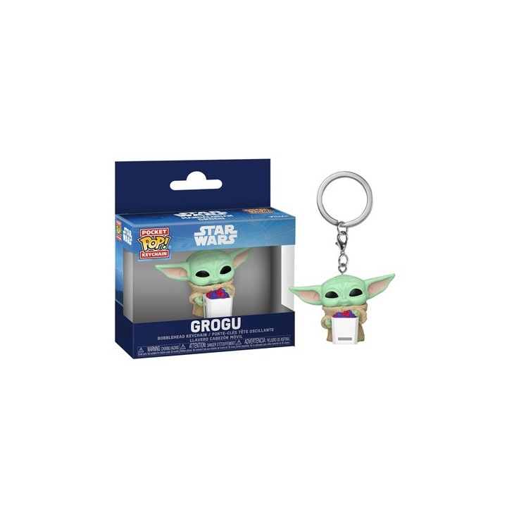FUNKO POP Keychain Star Wars: The Mandalorian - Grogu With Snack