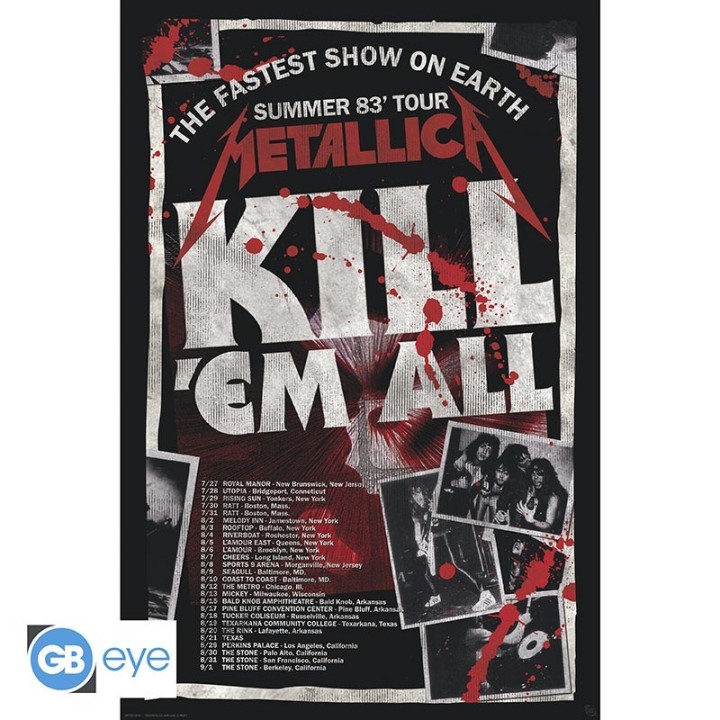 ABYSTYLE METALLICA - Poster grande: "Kill'Em All 83 Tour" (91.5x61)