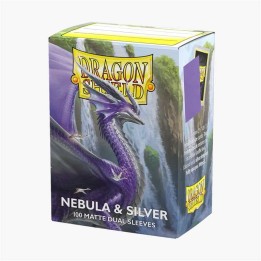 DRAGON SHIELD Dual Matte Sleeves - Nebula & Silver (100 Sleeves)