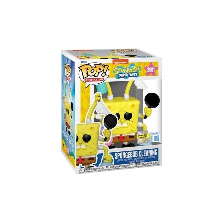 FUNKO POP Premium Spongebob - 2001 Spongebob Cleaning (Exclusive) 9cm