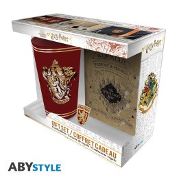 ABYSTYLE HARRY POTTER: Bicchiere XXL + Spilla + Agenda "Gryffindor"