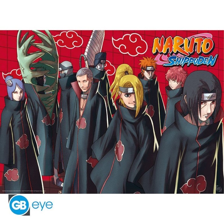 ABYSTYLE NARUTO SHIPPUDEN - Poster piccolo: "Akatsuki red" (52x38)