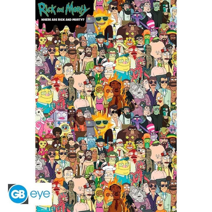 ABYSTYLE RICK AND MORTY - Poster grande: "Where's Rick" (91.5x61)