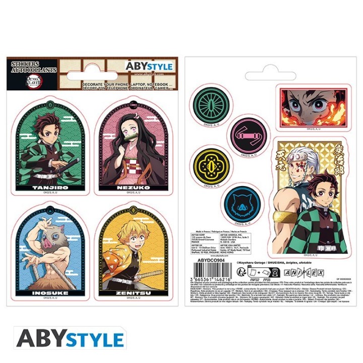 ABYSTYLE DEMON SLAYER - Stickers - 16x11cm/ 2 sheets - Entertainment district