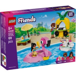 LEGO 42658 FRIENDS Pool Party con unicorno e fenicottero