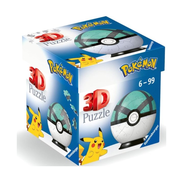 RAVENSBURGER Pokémon Net Ball verde3D Puzzleball 54 pezzi