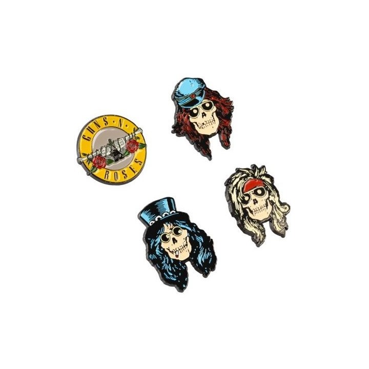 ERIK. SET DI 4 SPILLETTE BADGE GUNS N ROSES