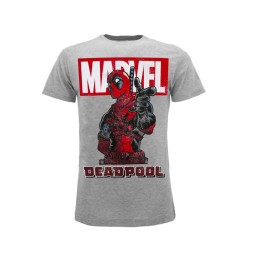 MARVEL DEADPOOL - T-shirt M grigia