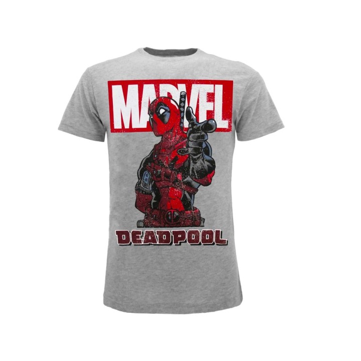 MARVEL DEADPOOL - T-shirt M grigia