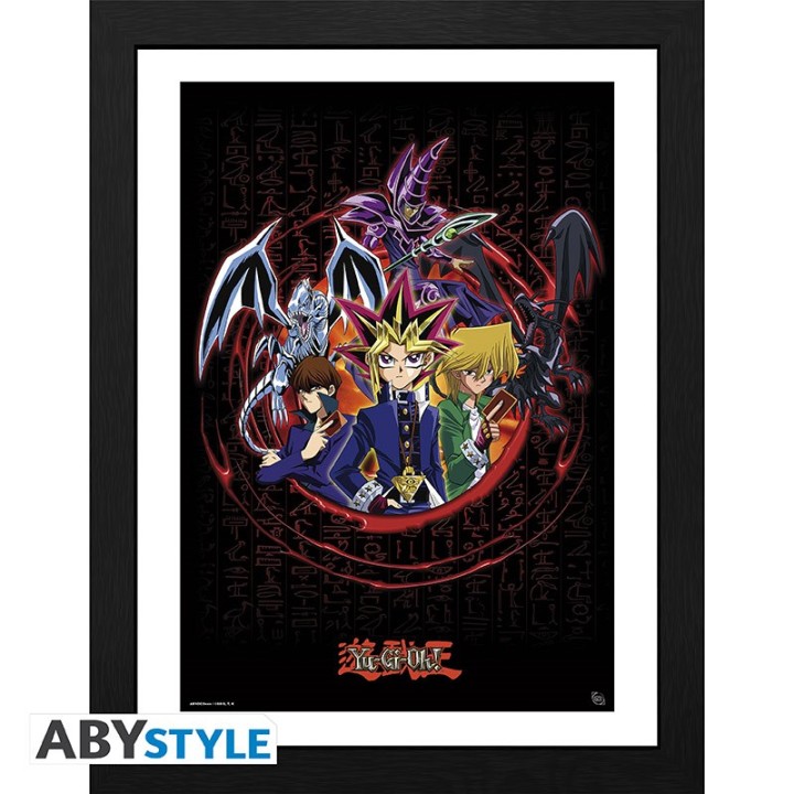 ABYSTYLE YU-GI-OH! - Poster Incorniciato: "Joey Yugi Kaiba" (30x40)