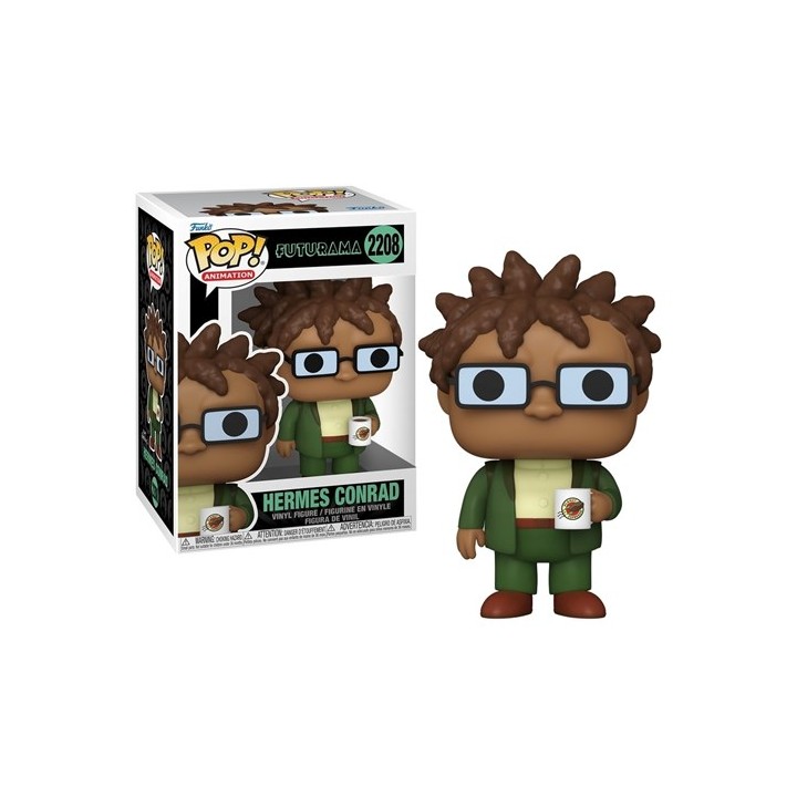 FUNKO POP Animation: Futurama - 2208 Hermes Conrad With Mug 9cm