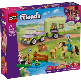 LEGO 42695 Friends - Rimorchio per cavallo e puledro