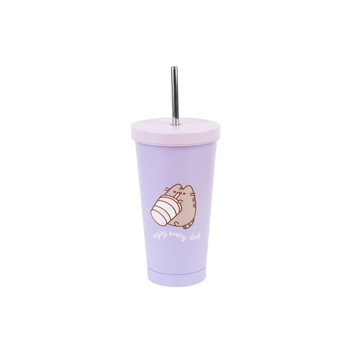 ERIK - BICCHIERE IN ACCIAIO CON CANNUCCIA PUSHEEN MOMENTS