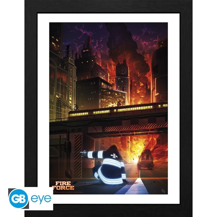 ABYSTYLE FIRE FORCE - Poster Incorniciato: "Spontaneous Human Combustion" (30x40)