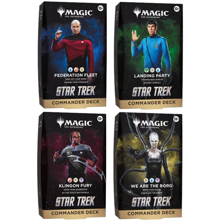 Magic: The Gathering - Star Trek Commander Decks Display (4 mazzi) -..