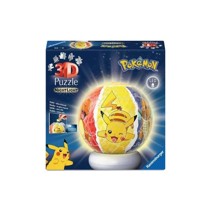 RAVENSBURGER Puzzle 3D Ball Nightlight Pokémon