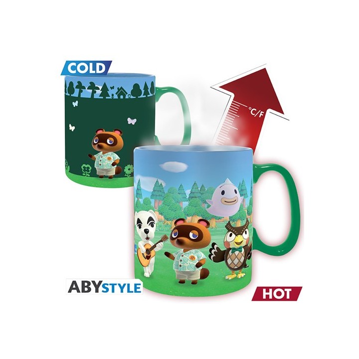 ABYSTYLE ANIMAL CROSSING - Mug Heat Change- 460 ml -Island Welcome ca.