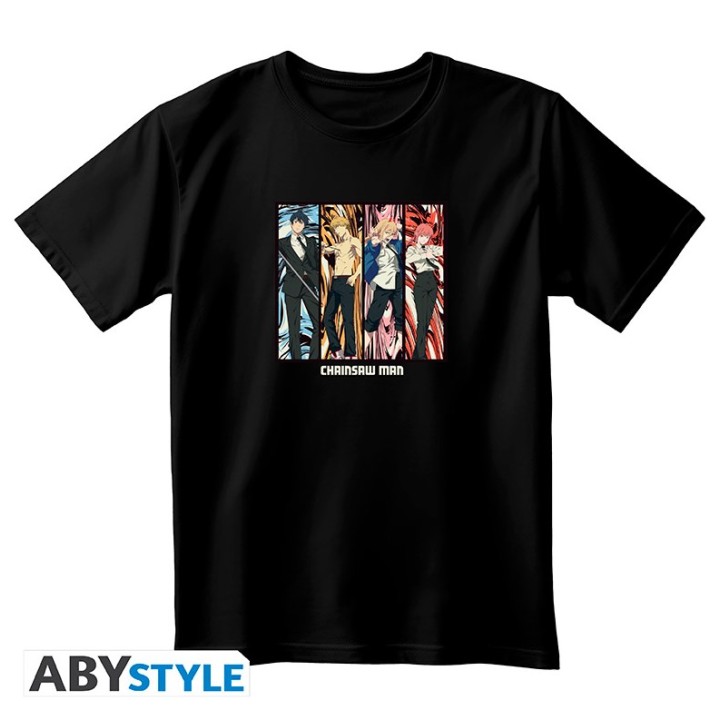 CHAINSAW MAN - Tshirt unisex black - Group - Large - Unisex T-shirts