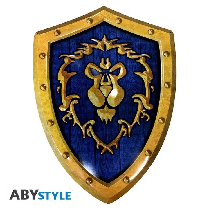 ABYSTYLE WORLD OF WARCRAFT - Targa in metallo: "Scudo alleanza" (28x38cm)