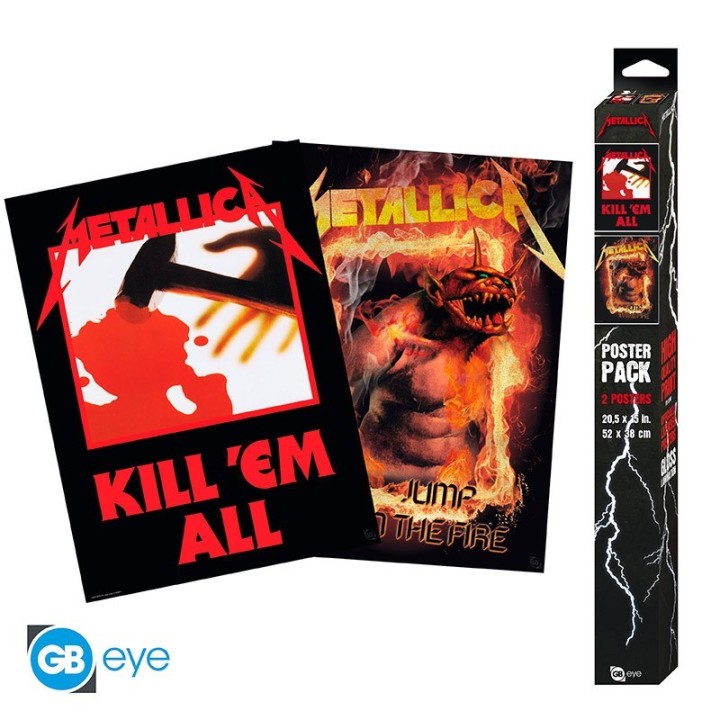 ABYSTYLE METALLICA - Set 2 Poster: "Kill'Em All/Fire Guy" (52x38)