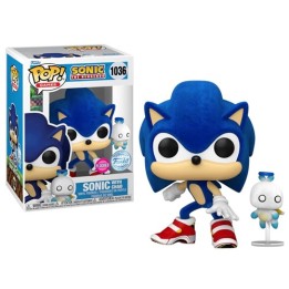 FUNKO POP Games: Sonic The Hedgehog - 1036 Sonic With Chao (Flocked) (Exclusive) 9 cm