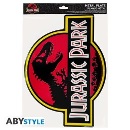 ABYSTYLE JURASSIC PARK - Targa in metallo: "Jurassic Park" (28x38)