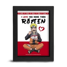 ABYSTYLE NARUTO SHIPPUDEN - Poster incorniciato: "I LOVE YOU MORE THAN RAMEN"