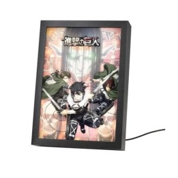 ERIK. POSTER LED CON CORNICE DI ATTACK ON TITAN