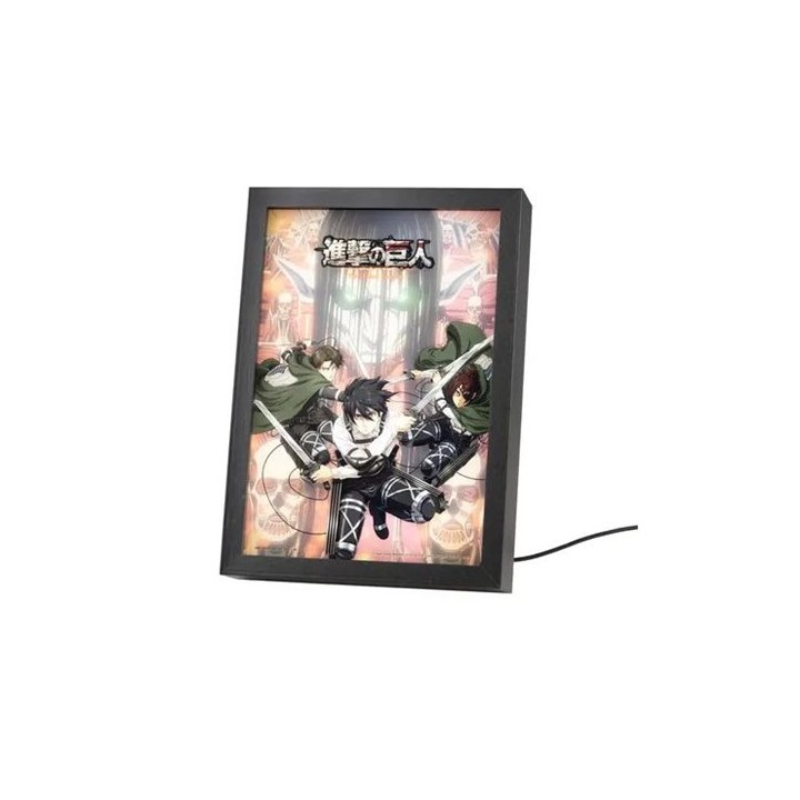ERIK. POSTER LED CON CORNICE DI ATTACK ON TITAN