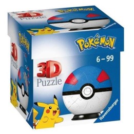RAVENSBURGER Pokeball blu3D Puzzleball 54 pezzi