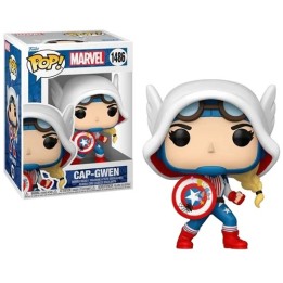 FUNKO POP Marvel: Spider Gwen Gwenverse- Captain America Gwen 9 cm