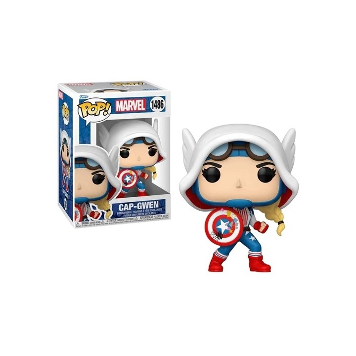 FUNKO POP Marvel: Spider Gwen Gwenverse- Captain America Gwen 9 cm