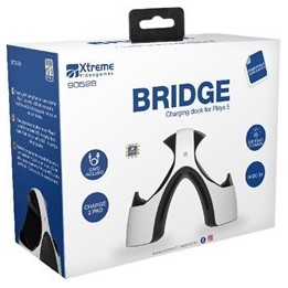 XTREME PLAYSTATION 5 BRIDGE CHARGIN DOCK STATION con led (base di ricarica per 2 pad)