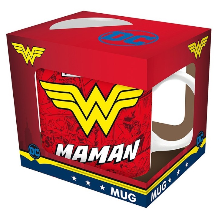 ABYSTYLE Wonder Woman - Tazza 320ml : " L'AUTHENTIQUE "W" MAMAN"