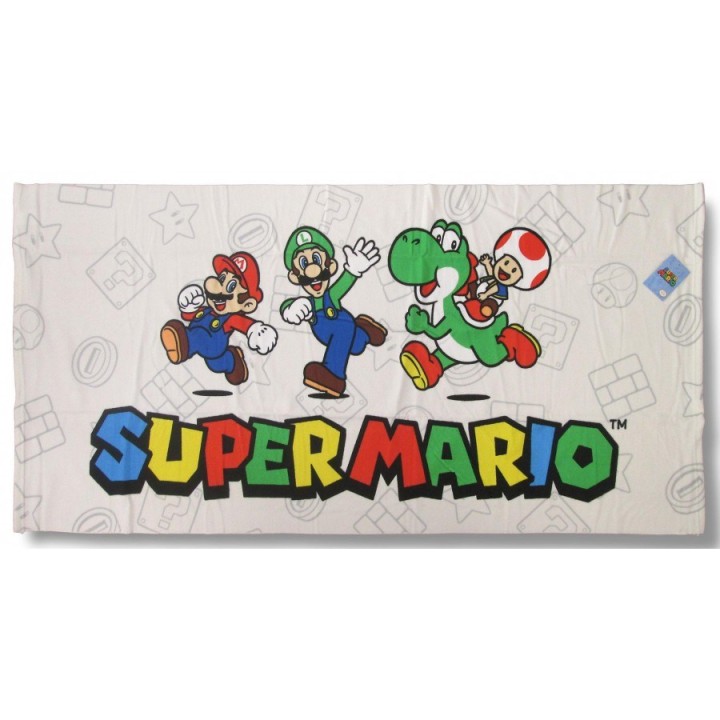 NINTENDO: SUPER MARIO - Asciugamano / Telo mare "Mario Luigi & Toad" (70 x 140cm)