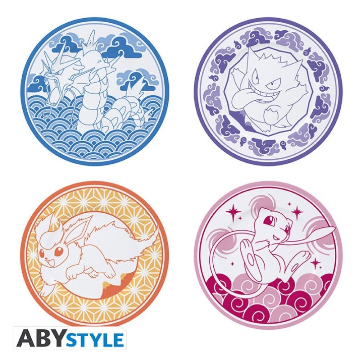ABYSTYLE POKEMON - Set di 4 piatti : Japanese Style