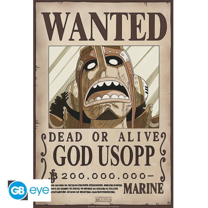 ABYSTYLE ONE PIECE - Poster: "Wanted Usopp New" (52x35)