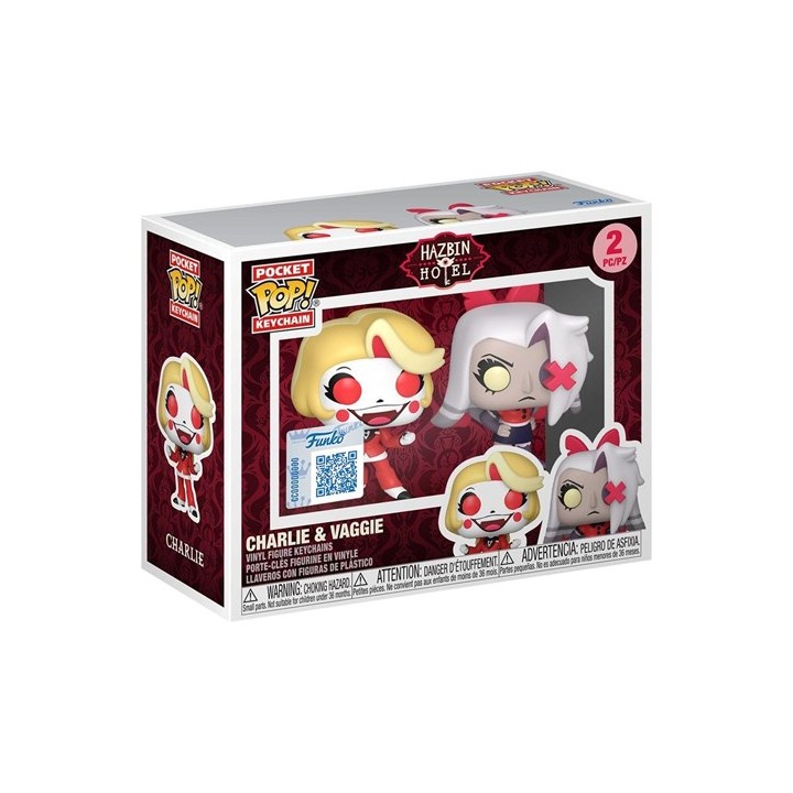 FUNKO POP Keychain 2 Pack Animation: Hazbin Hotel -Charlie & Vaggie