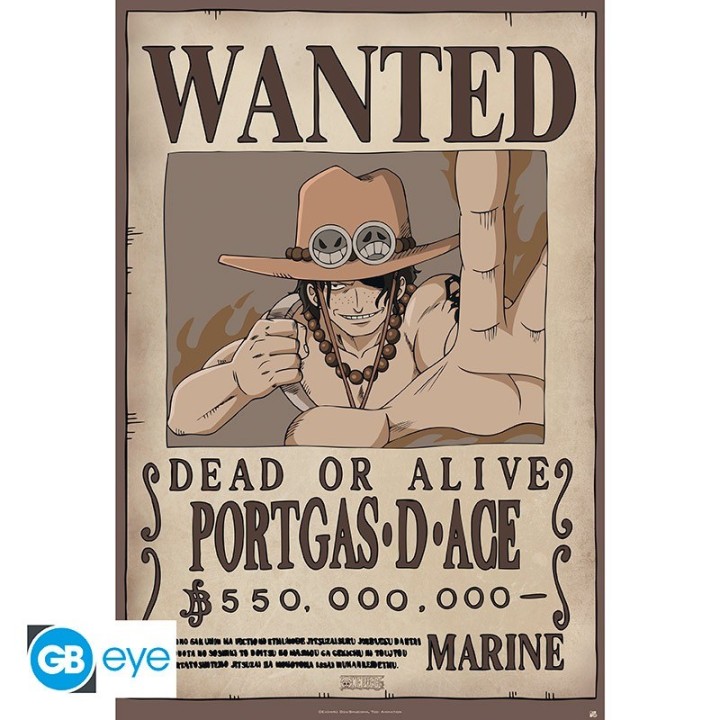 ABYSTYLE ONE PIECE - Poster Maxi (91.5x61): "Wanted Ace"