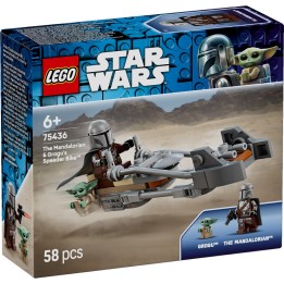 LEGO 75436 STAR WARS - Speeder Bike del Mandaloriano e di Grogu