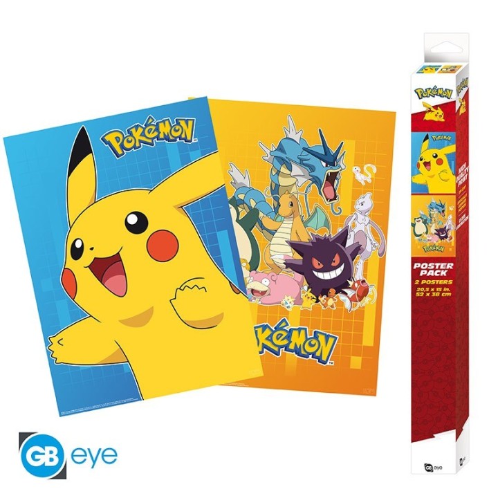 ABYSTYLE POKEMON - Set 2 Poster: "Colorful Characters" (52x38)