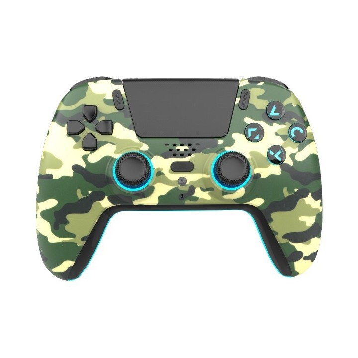 FREAKS AND GEEKS Wireless Bluetooth Controller for PS5- LED - Green Camo