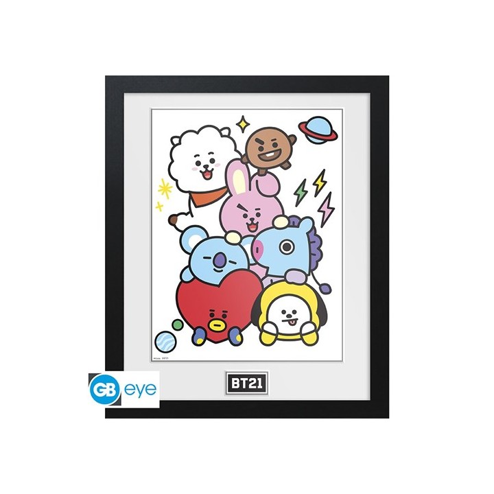 ABYSTYLE BT21 - Poster incorniciato: "Personaggi"