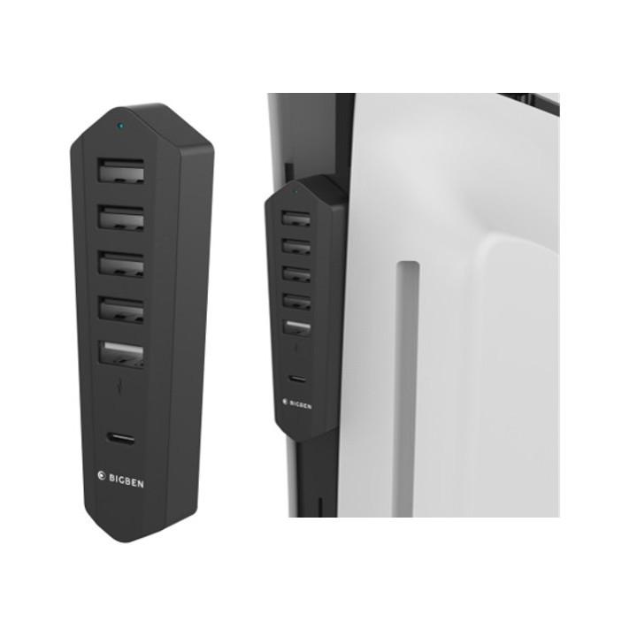 NACON USB Hub per PS5 Slim: 1USB-C, 5 USB-A