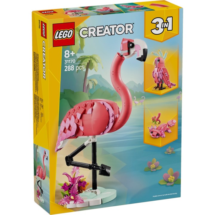 LEGO 31170 CREATOR - Animali selvatici: fenicottero rosa