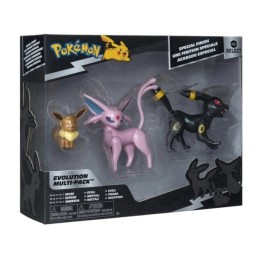 JAZWARES Select Evolution: Pokemon - Multipack (Eevee, Umbreon, Espeon) 3pz