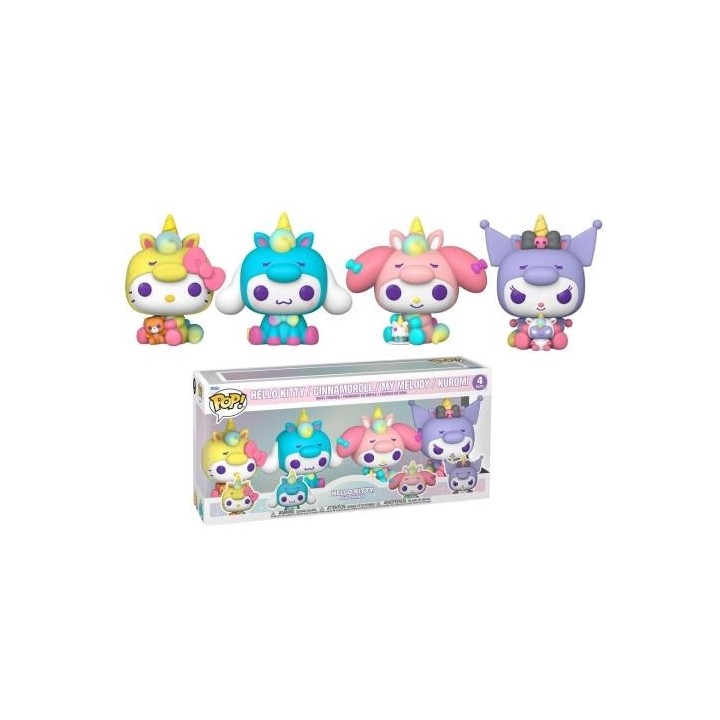 FUNKO POP Sanrio: Hello Kitty 4Set - Hello Kitty, Cinnamoroll, My Mel.